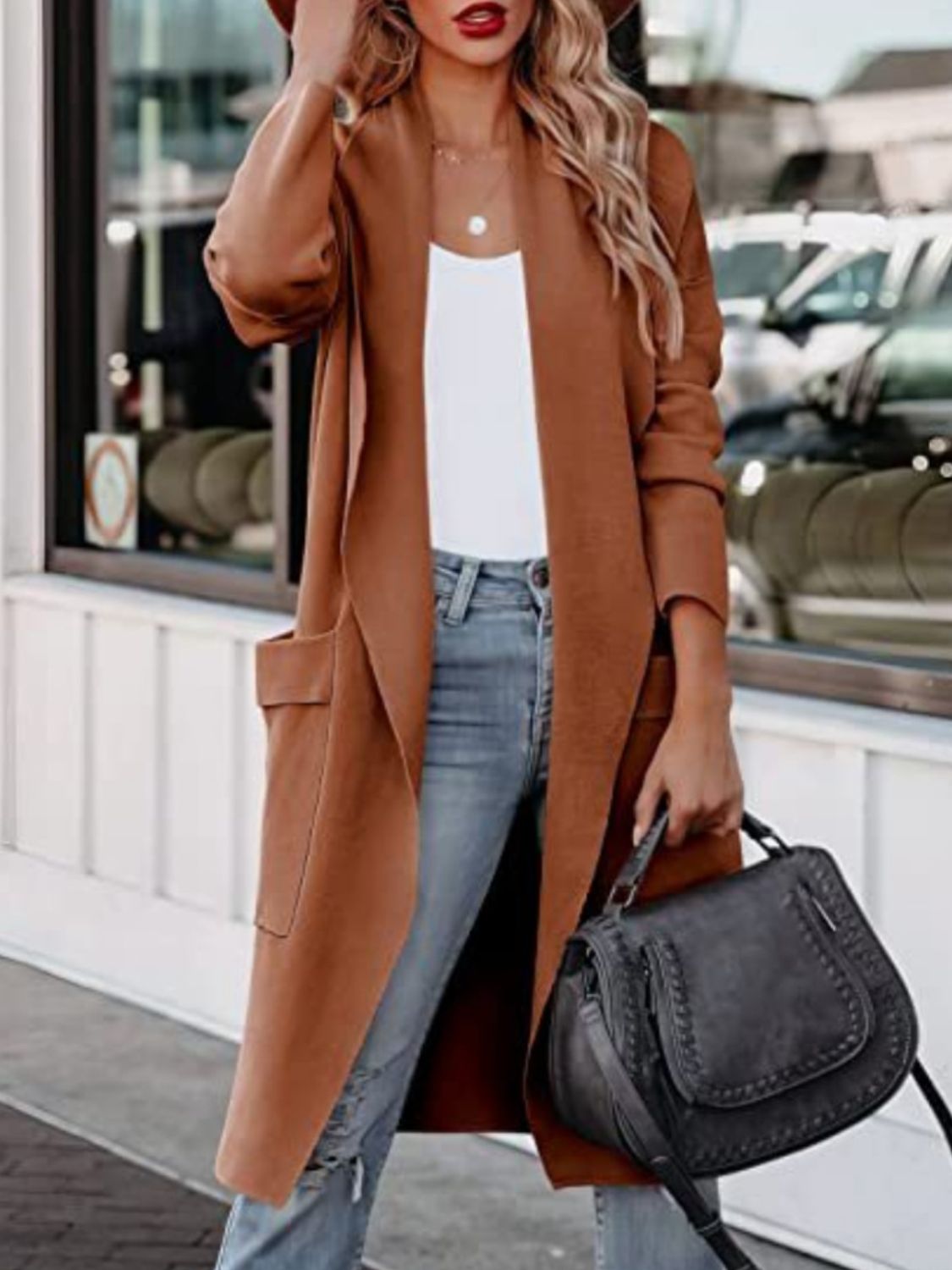 "Open Front Dropped Shoulder Outerwear – Effortlessly Chic, Relaxed Fit, Cozy & Lightweight, Perfect for Layering & Elevating Your Everyday Look."