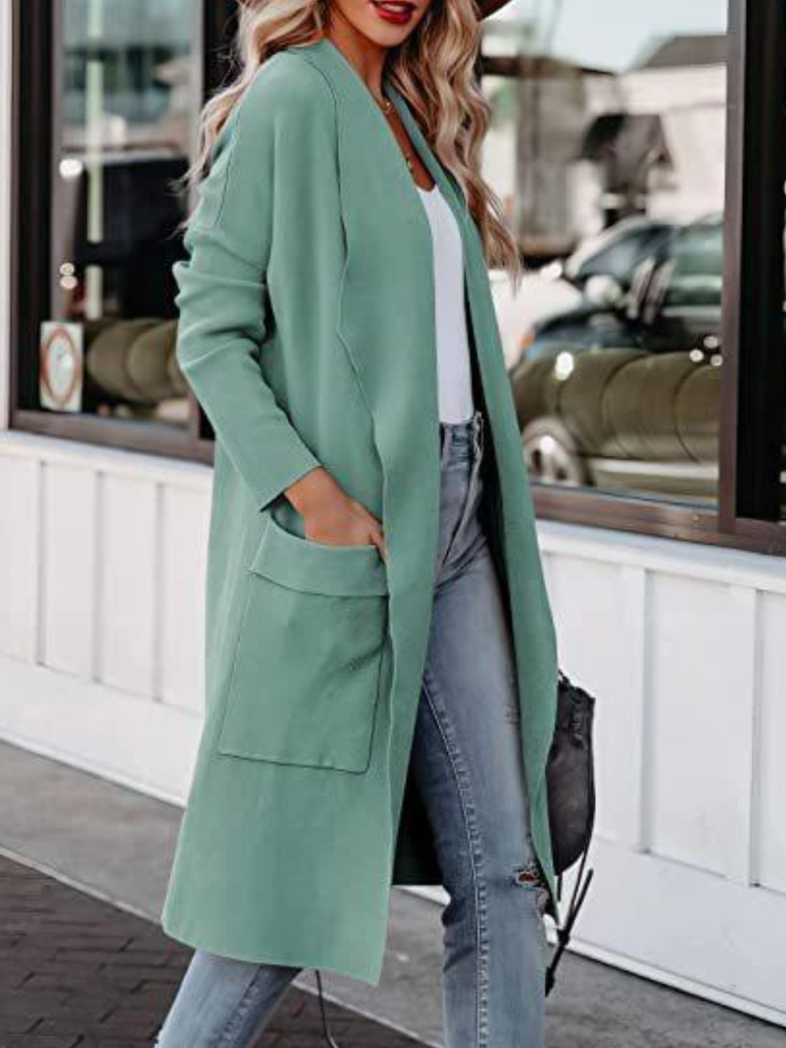 "Open Front Dropped Shoulder Outerwear – Effortlessly Chic, Relaxed Fit, Cozy & Lightweight, Perfect for Layering & Elevating Your Everyday Look."