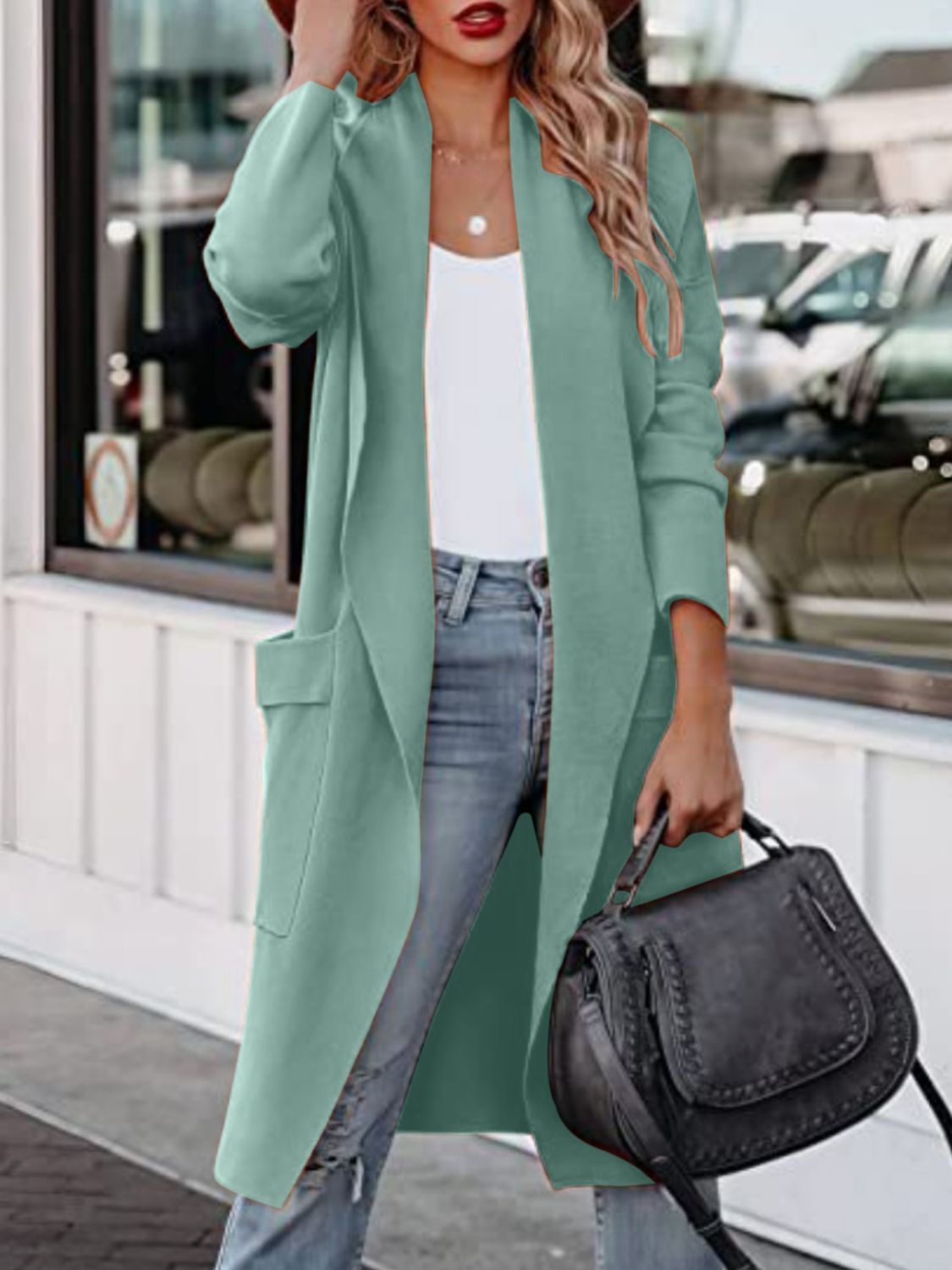 "Open Front Dropped Shoulder Outerwear – Effortlessly Chic, Relaxed Fit, Cozy & Lightweight, Perfect for Layering & Elevating Your Everyday Look."