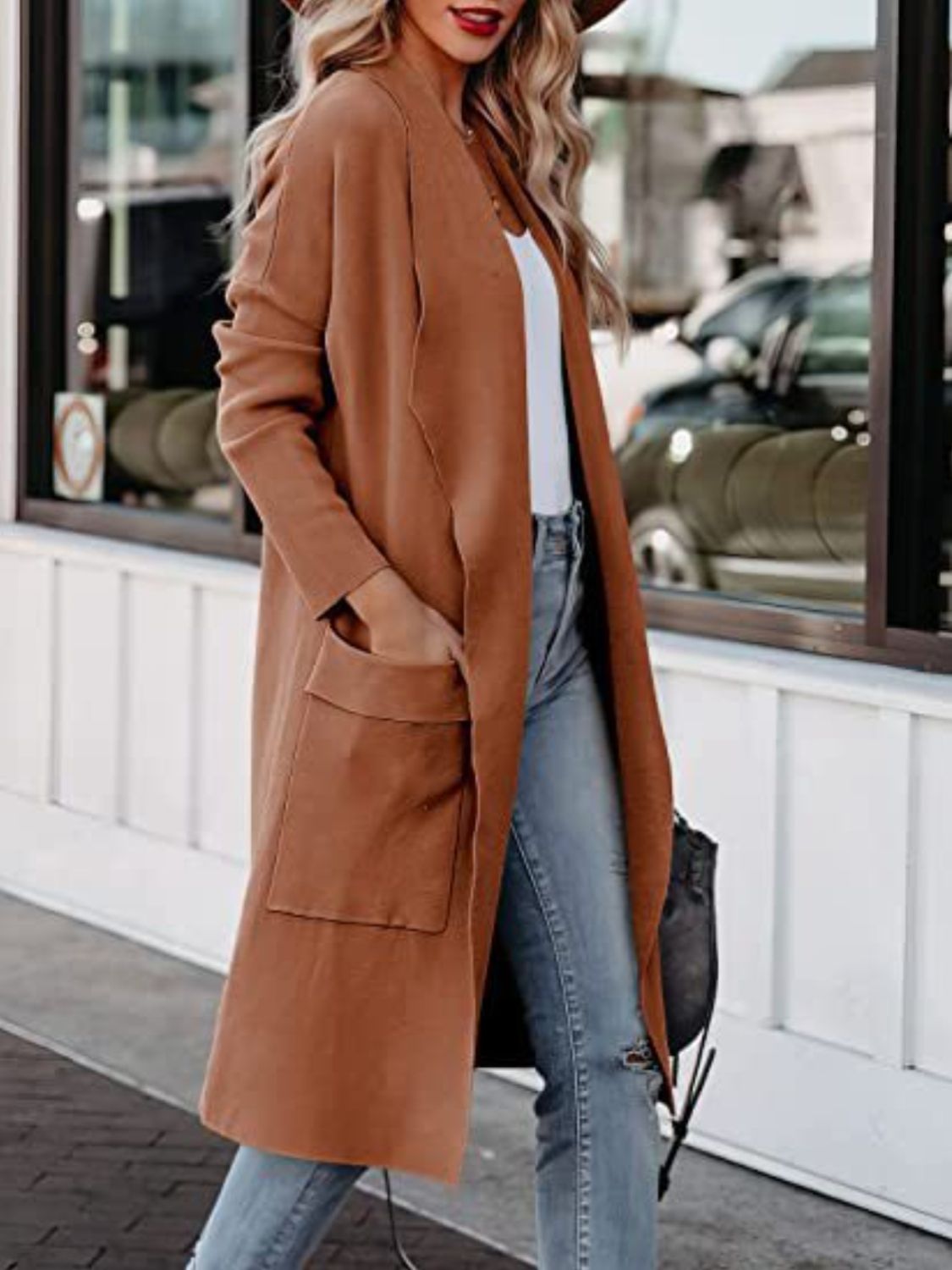 "Open Front Dropped Shoulder Outerwear – Effortlessly Chic, Relaxed Fit, Cozy & Lightweight, Perfect for Layering & Elevating Your Everyday Look."