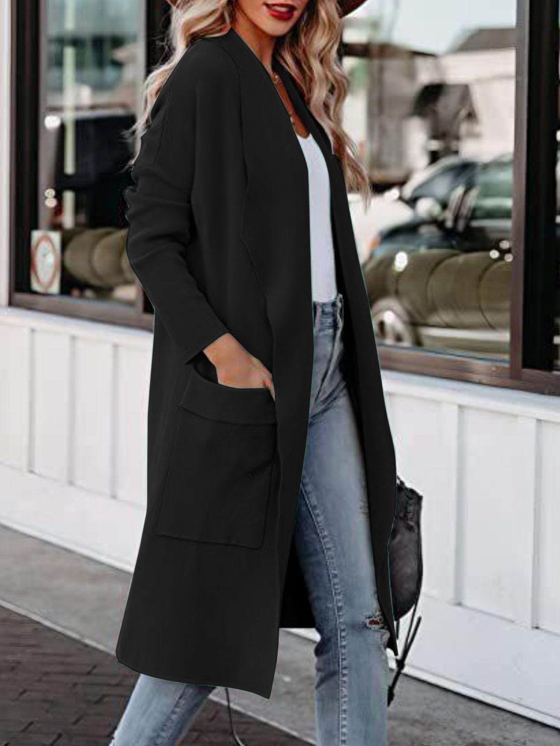 "Open Front Dropped Shoulder Outerwear – Effortlessly Chic, Relaxed Fit, Cozy & Lightweight, Perfect for Layering & Elevating Your Everyday Look."